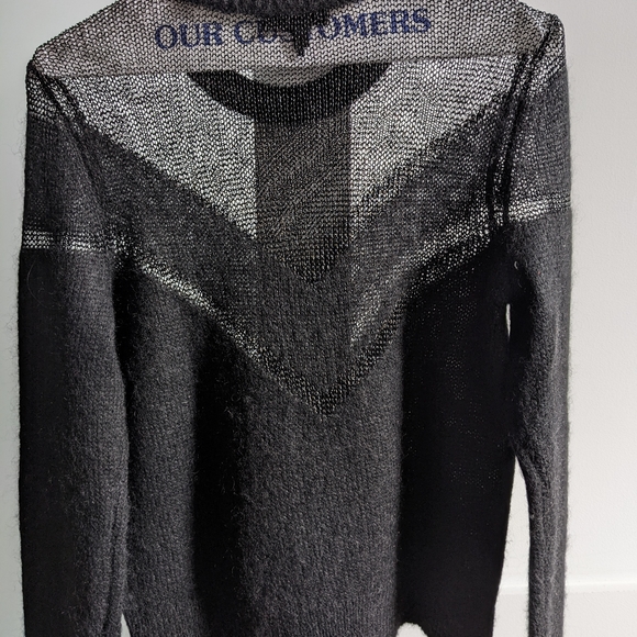 Rag & Bone black wool sweater with sheer detail - Picture 12 of 13
